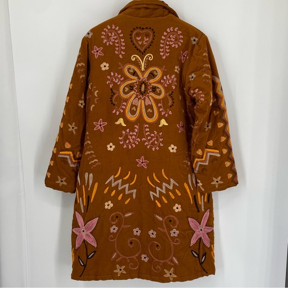 Talisman Woodstock Embroidered Corduroy Coat SZ M NEW - Picture 6 of 13